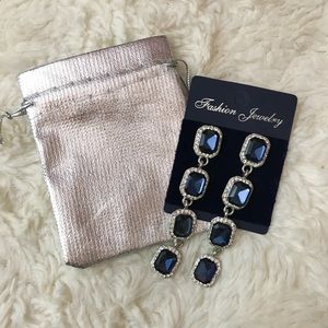 Crystal Stone Drop Earrings